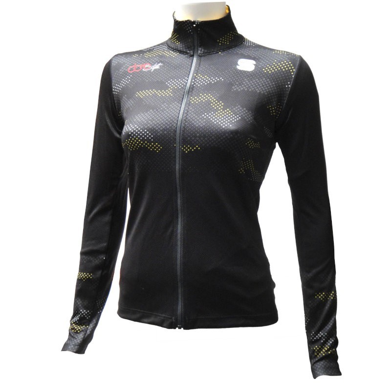 Kvinner genser Sportful Doro Rythmo Jersey svart-gul Kvinner genser Sportful Doro Rythmo Jersey svart-gul